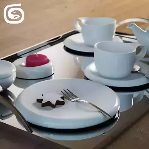 Coffee Set 01 3D model