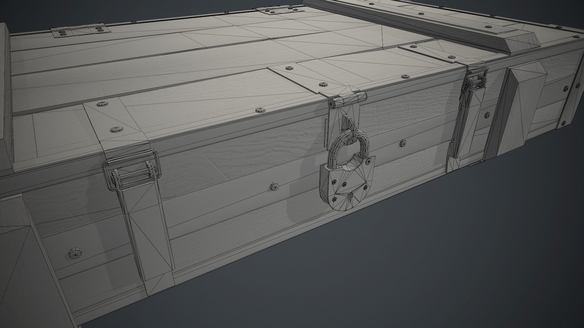 Wooden Weapon Case 2 PBR Game Ready Low-poly 3D model_19