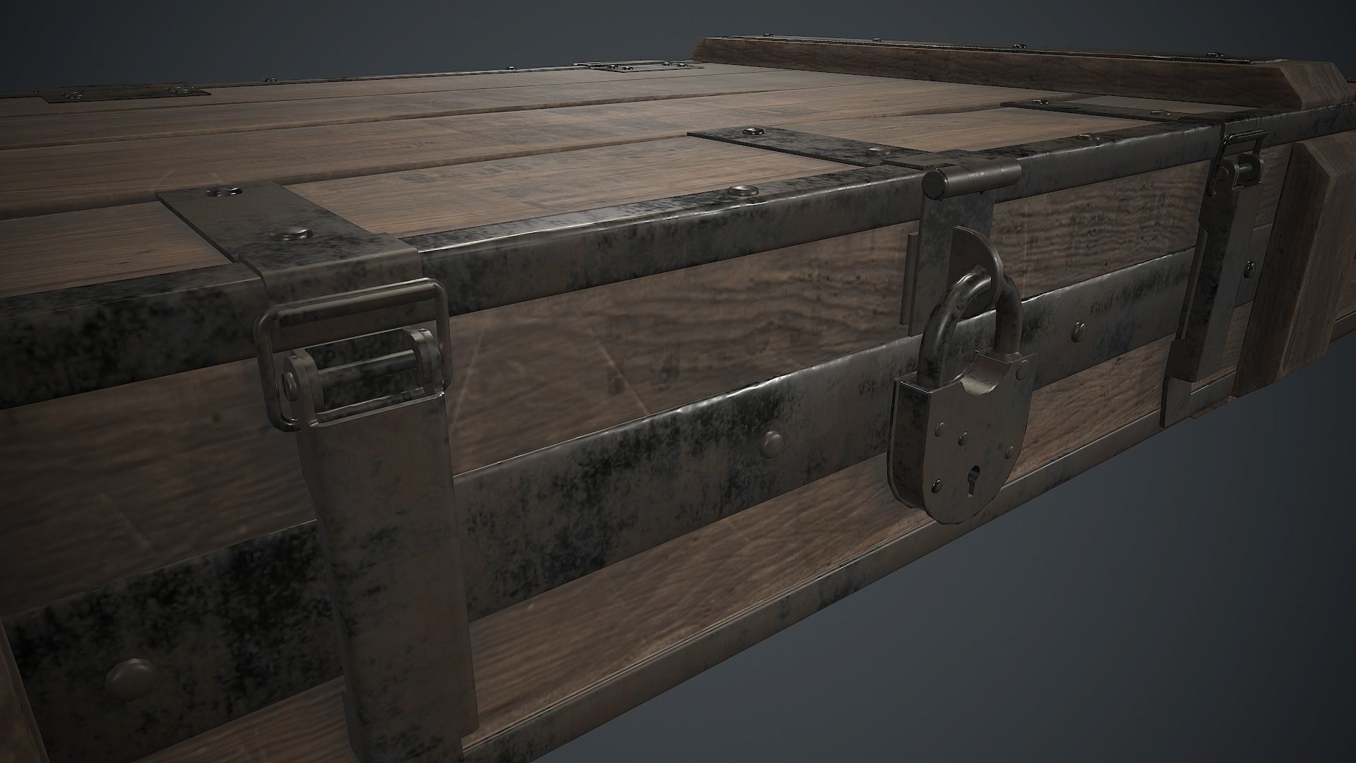 Wooden Weapon Case 2 PBR Game Ready Low-poly 3D model_15