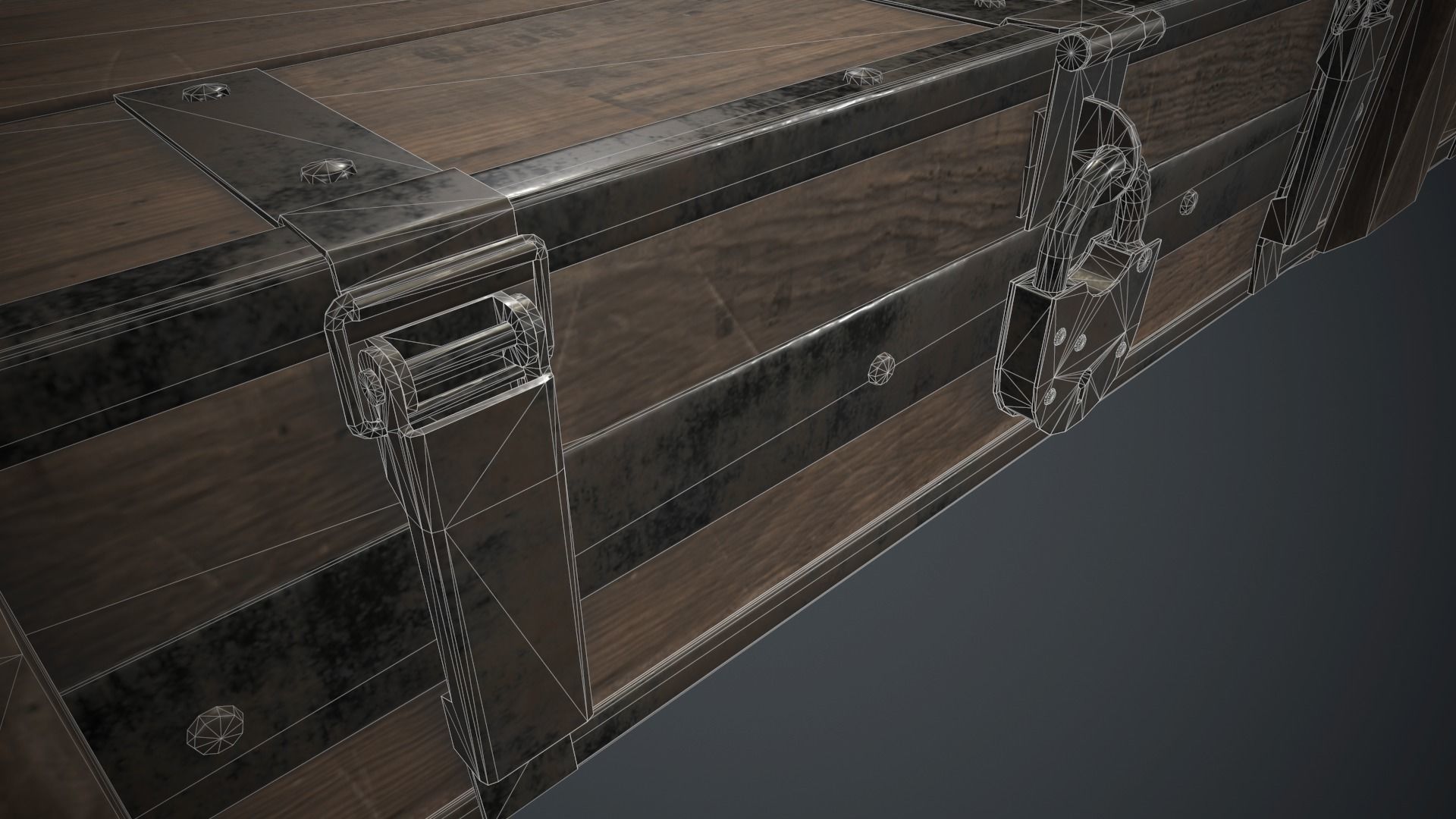 Wooden Weapon Case 2 PBR Game Ready Low-poly 3D model_16