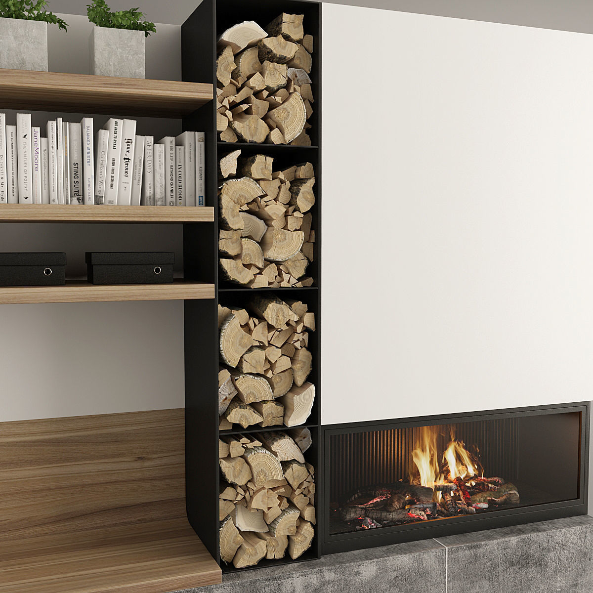 Fireplace Set 11 3D model_3