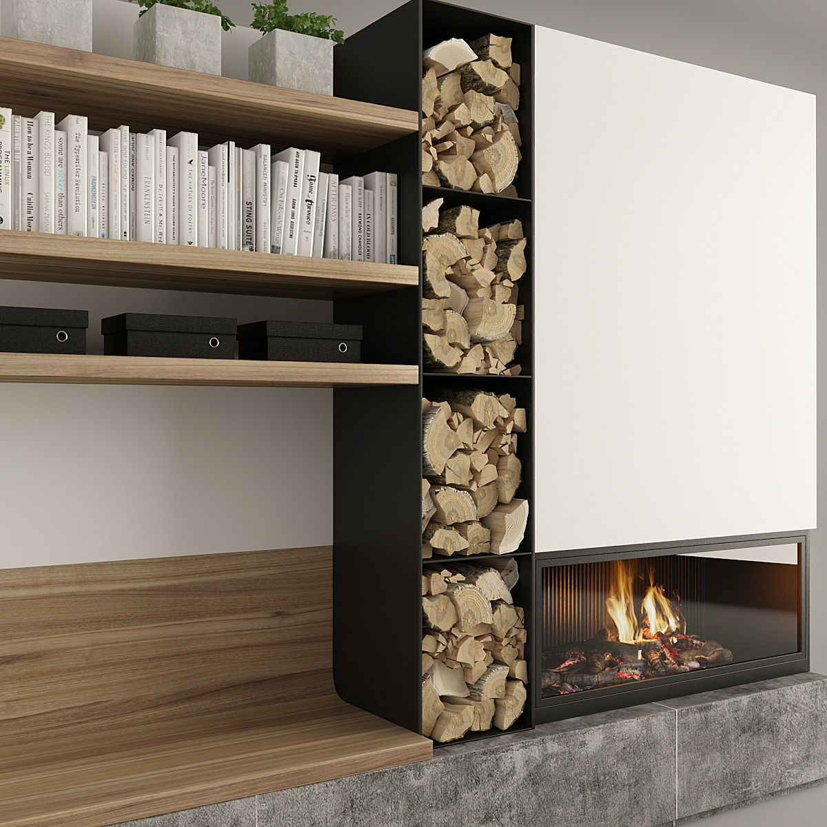Fireplace Set 11 3D model_5