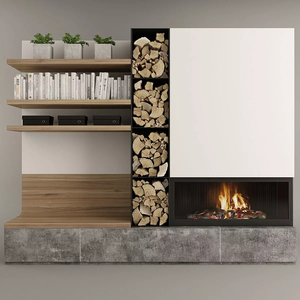 Fireplace Set 11 3D model_0