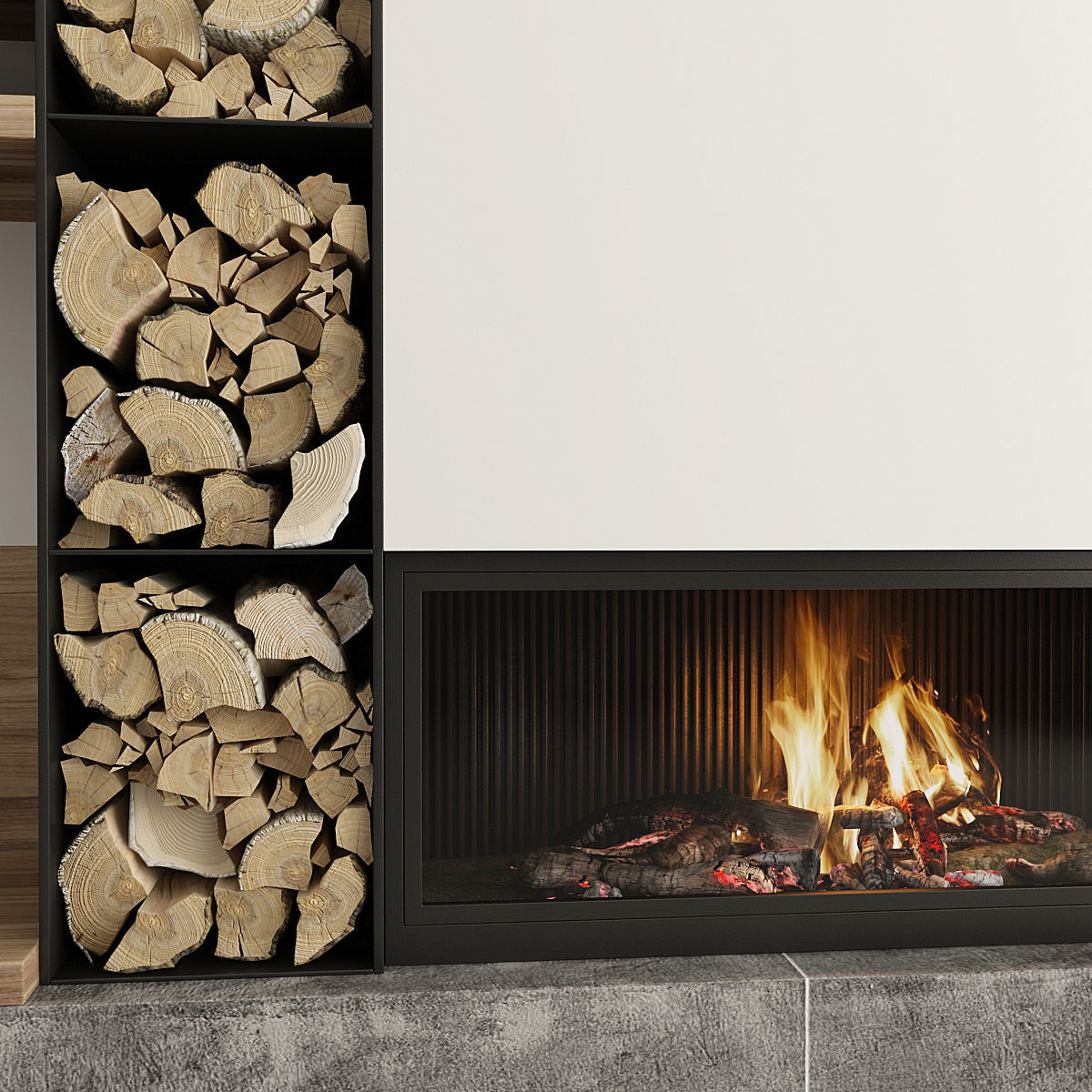 Fireplace Set 11 3D model_2