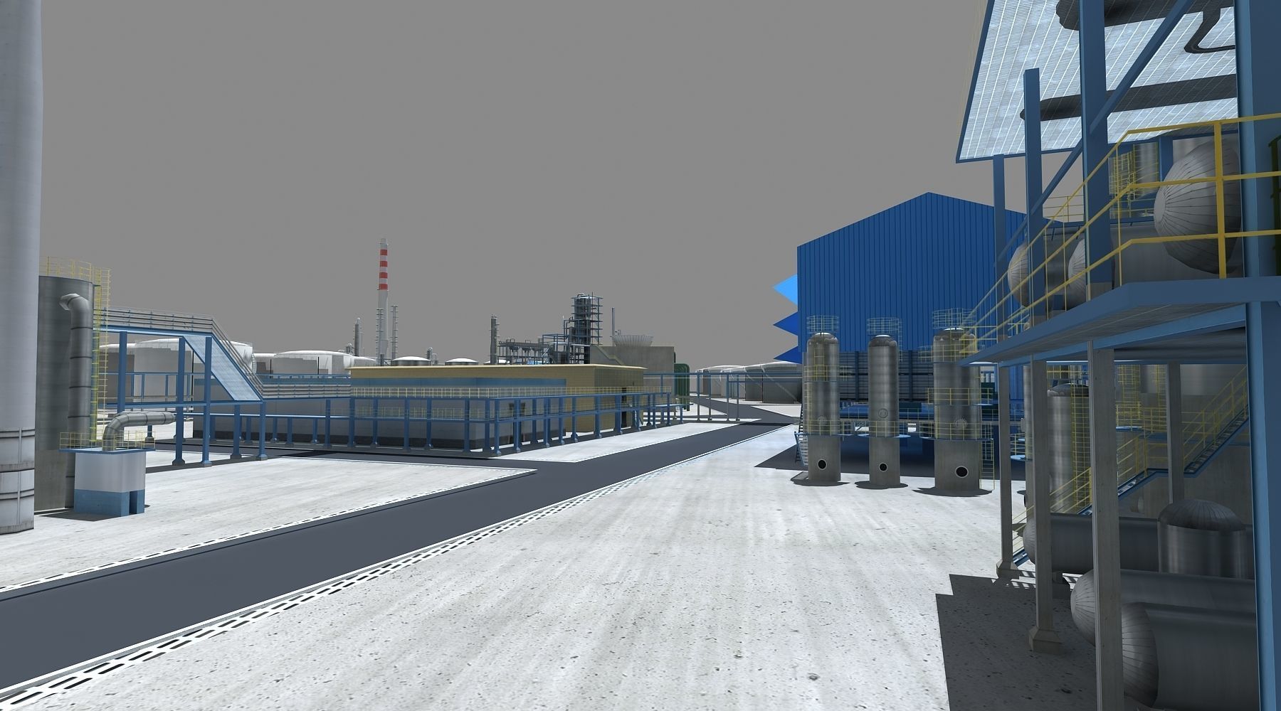 Refinery oil Low-poly 3D model_22