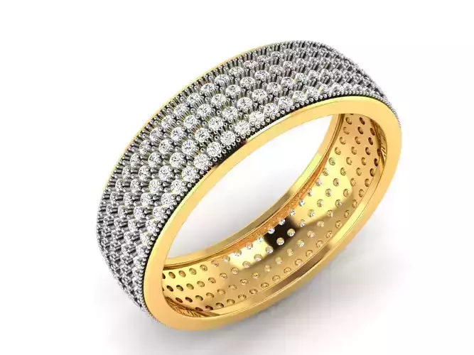 Gold Color Engagement Ring With Diamonds 10
