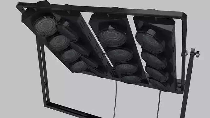 Studio-Light light stand with four lights 3D model