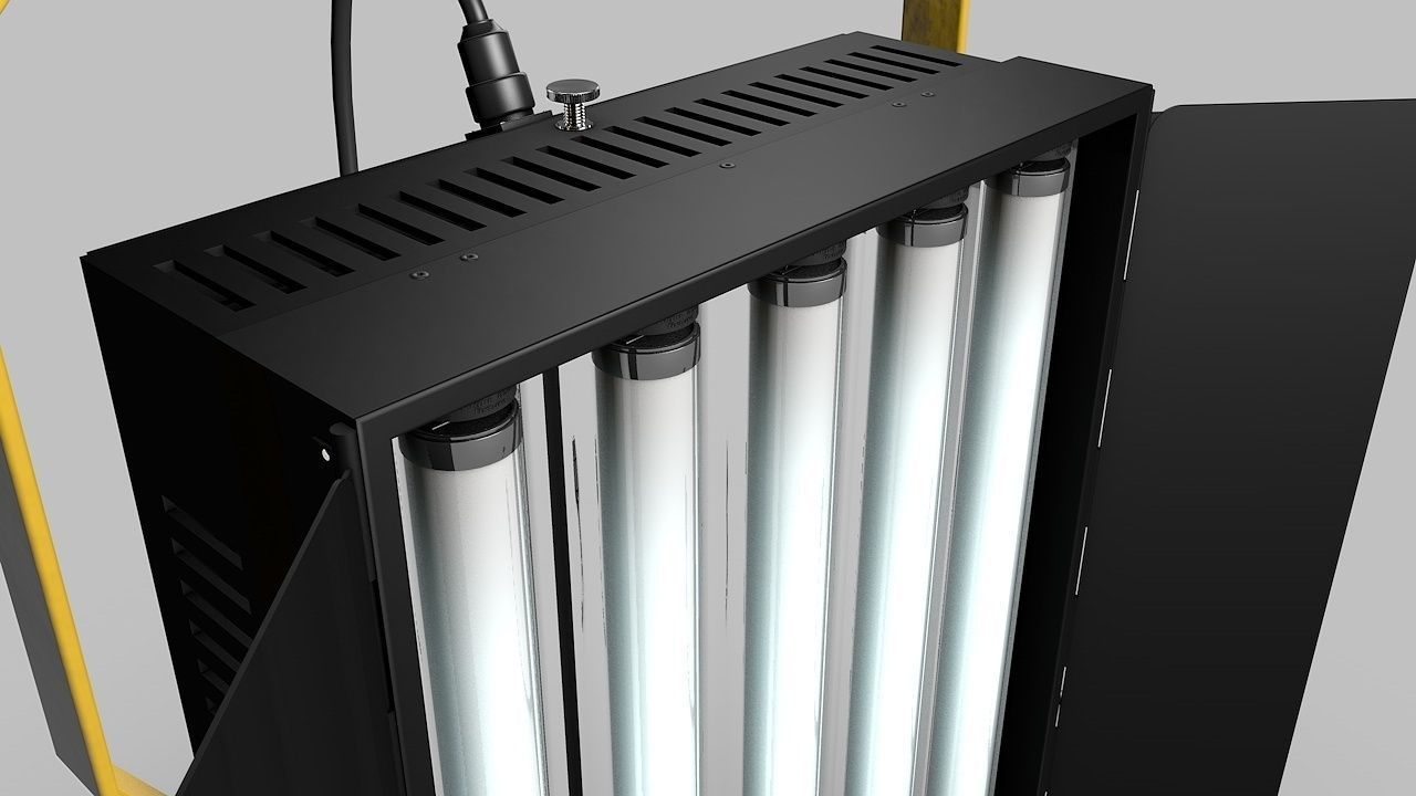 Fluorescent-Studio-Lights light stand with cord 3D model_1