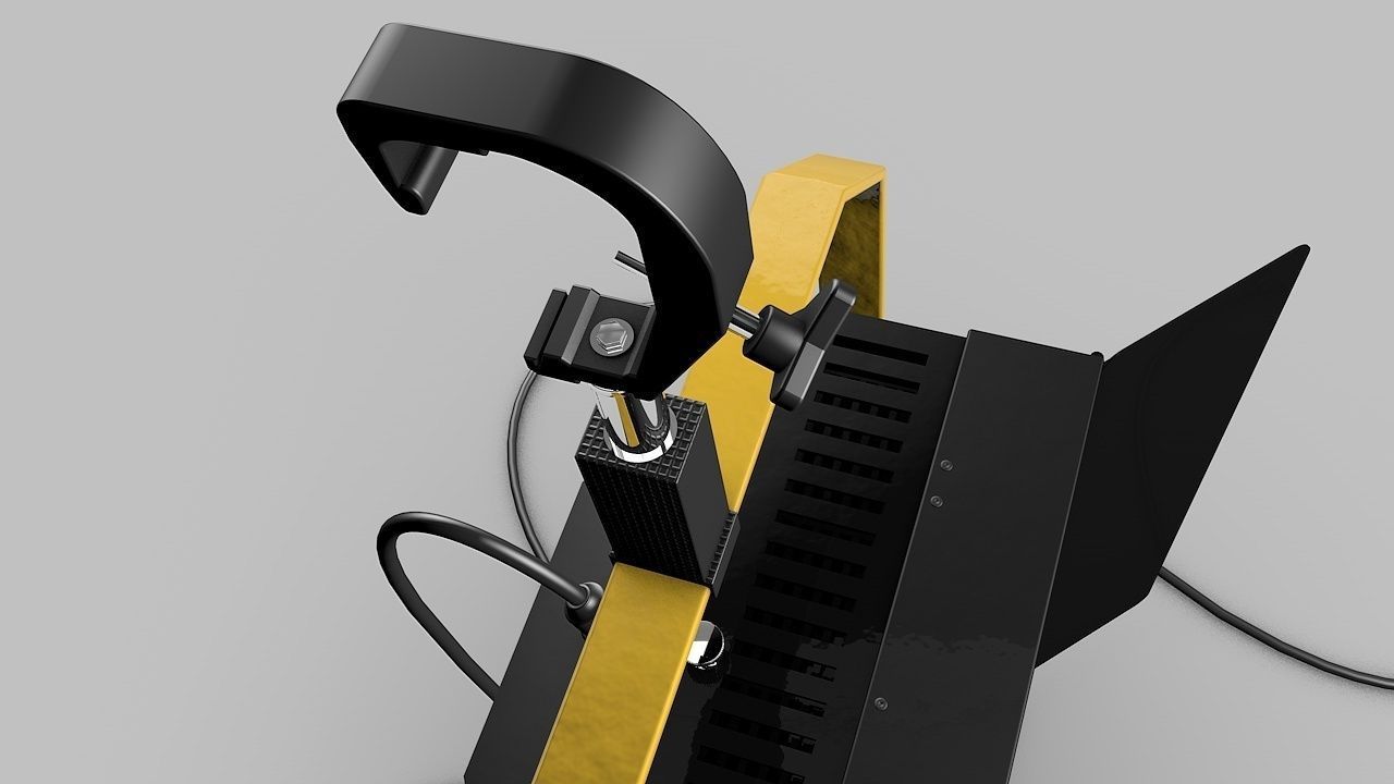 Fluorescent-Studio-Lights light stand with cord 3D model_2