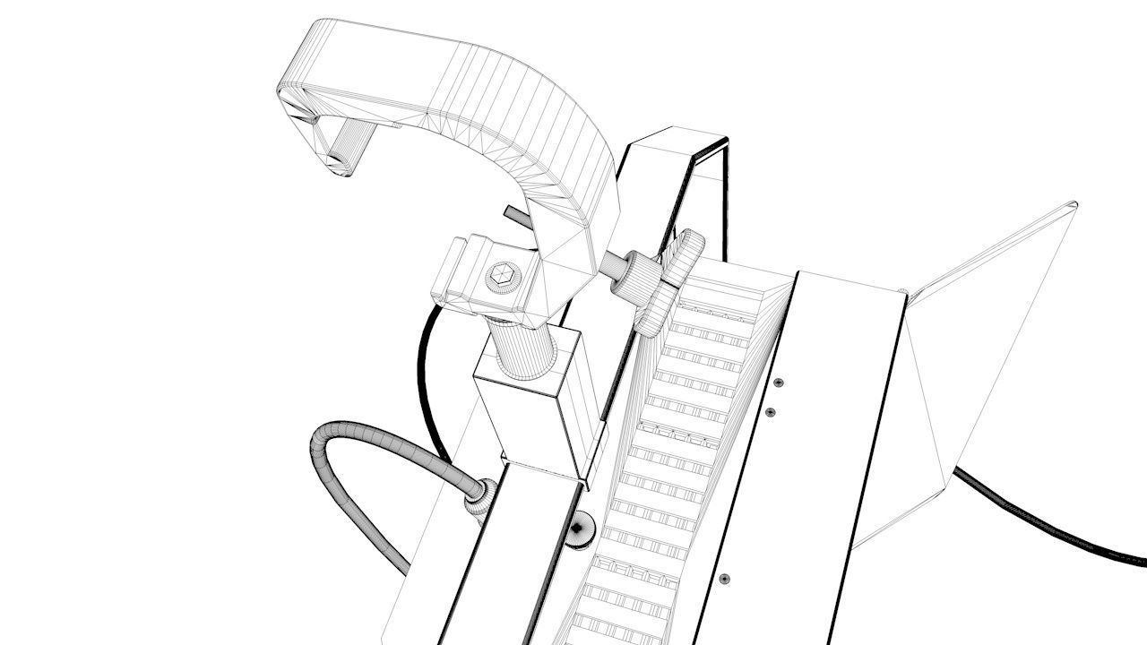 Fluorescent-Studio-Lights light stand with cord 3D model_5