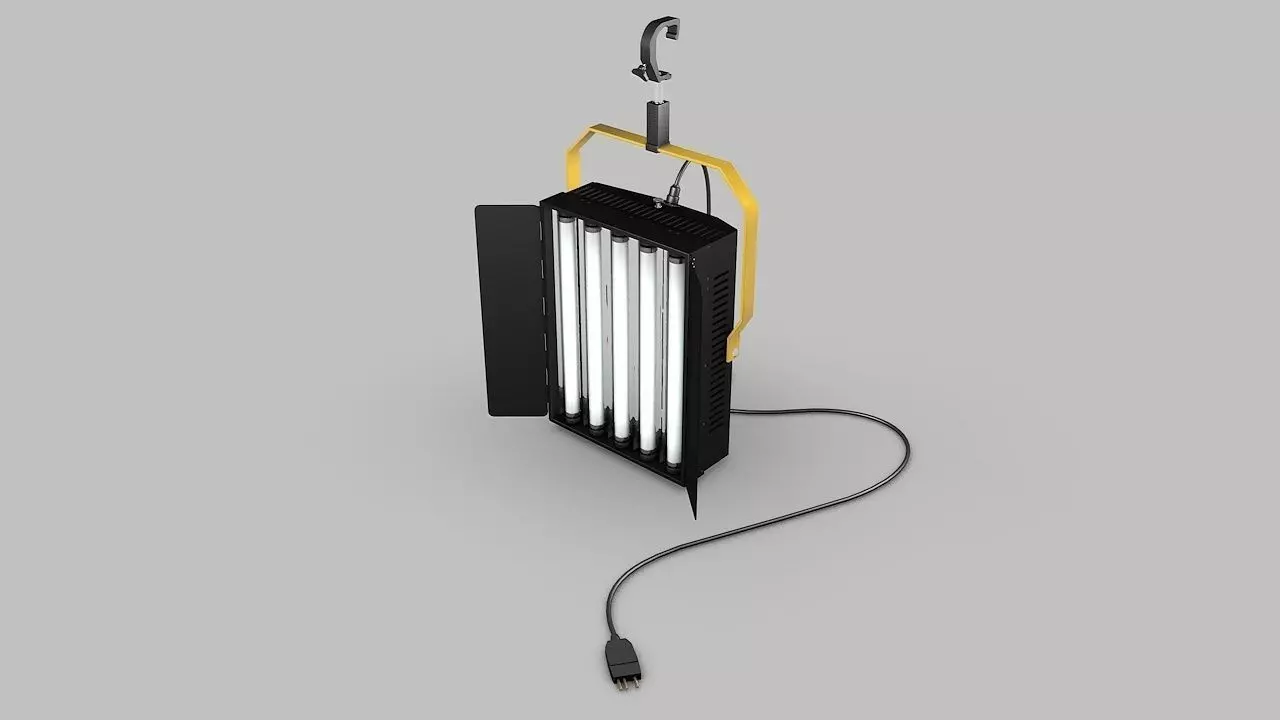 Fluorescent-Studio-Lights light stand with cord 3D model_0