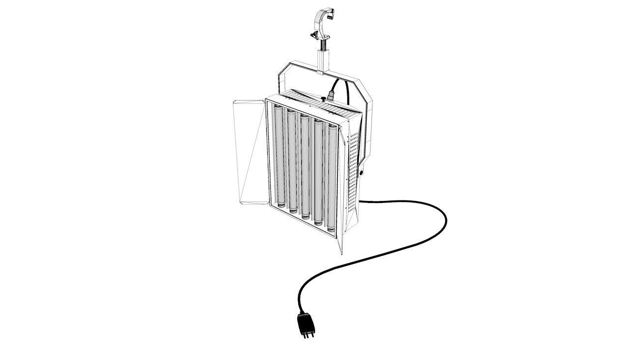 Fluorescent-Studio-Lights light stand with cord 3D model_6