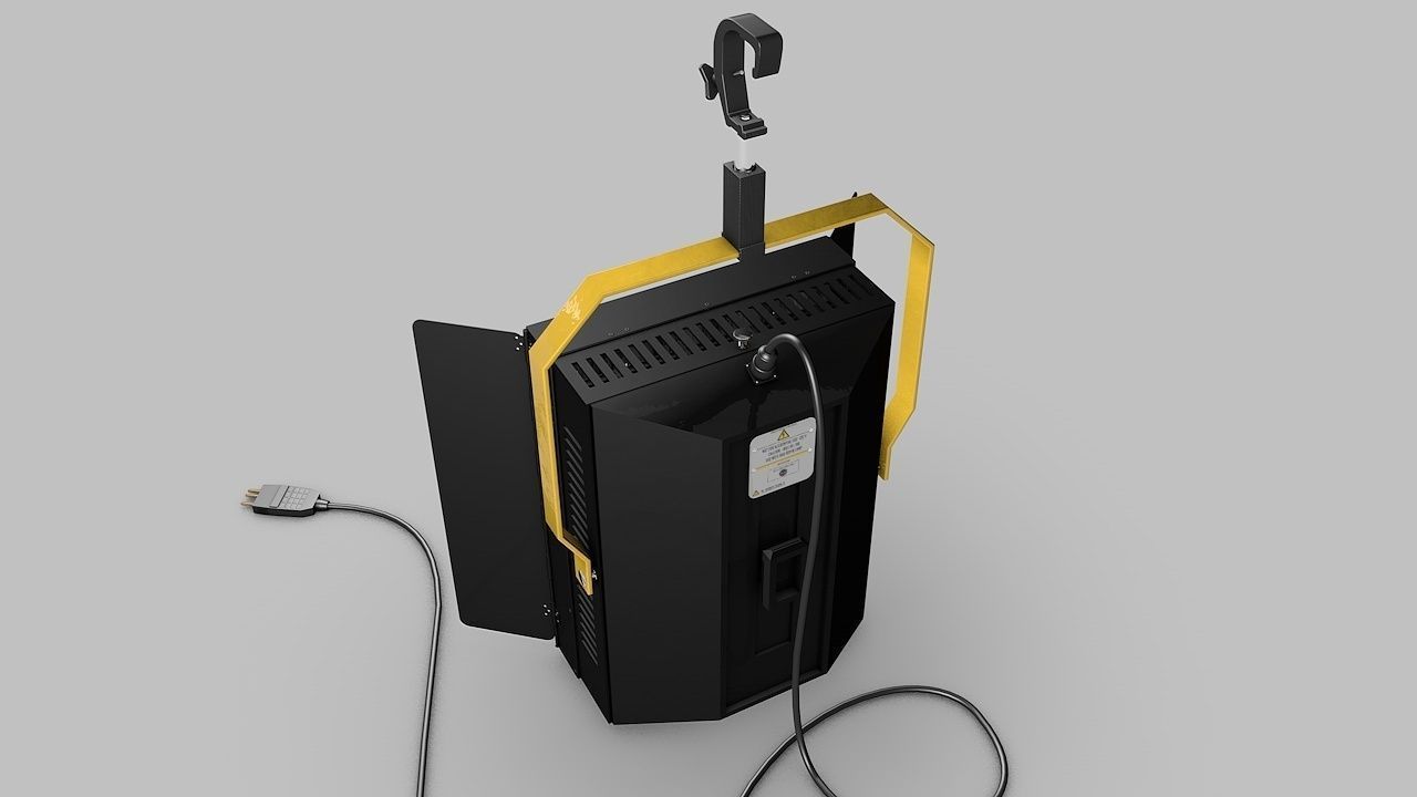 Fluorescent-Studio-Lights light stand with cord 3D model_4