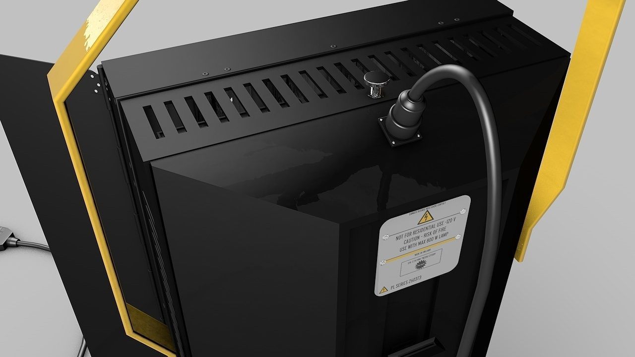 Fluorescent-Studio-Lights light stand with cord 3D model_3