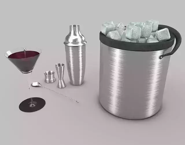 Cocktail-and-Shaker 3D model