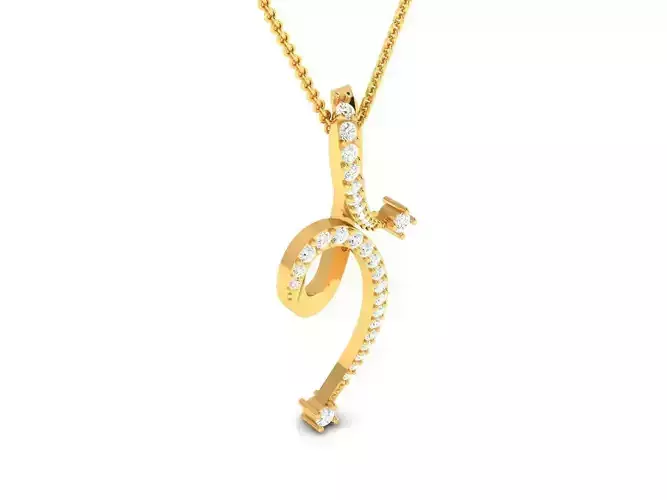 Spiral Pendant With Diamonds