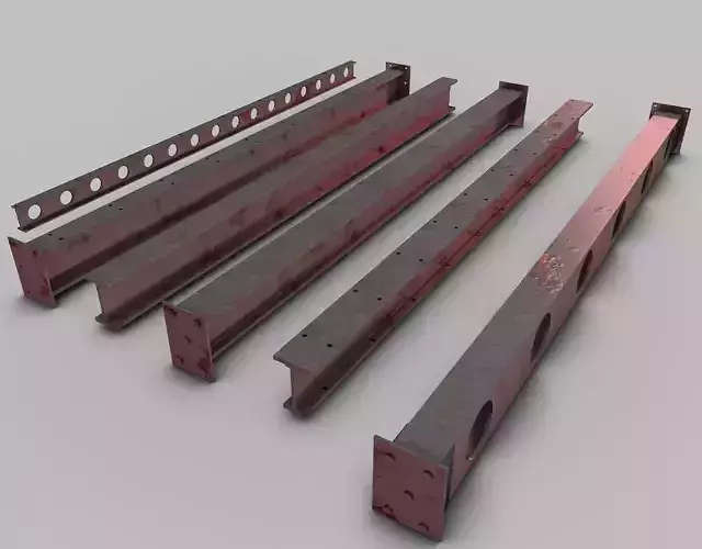 Industrial-Beams steel beams - steel beams 3D model