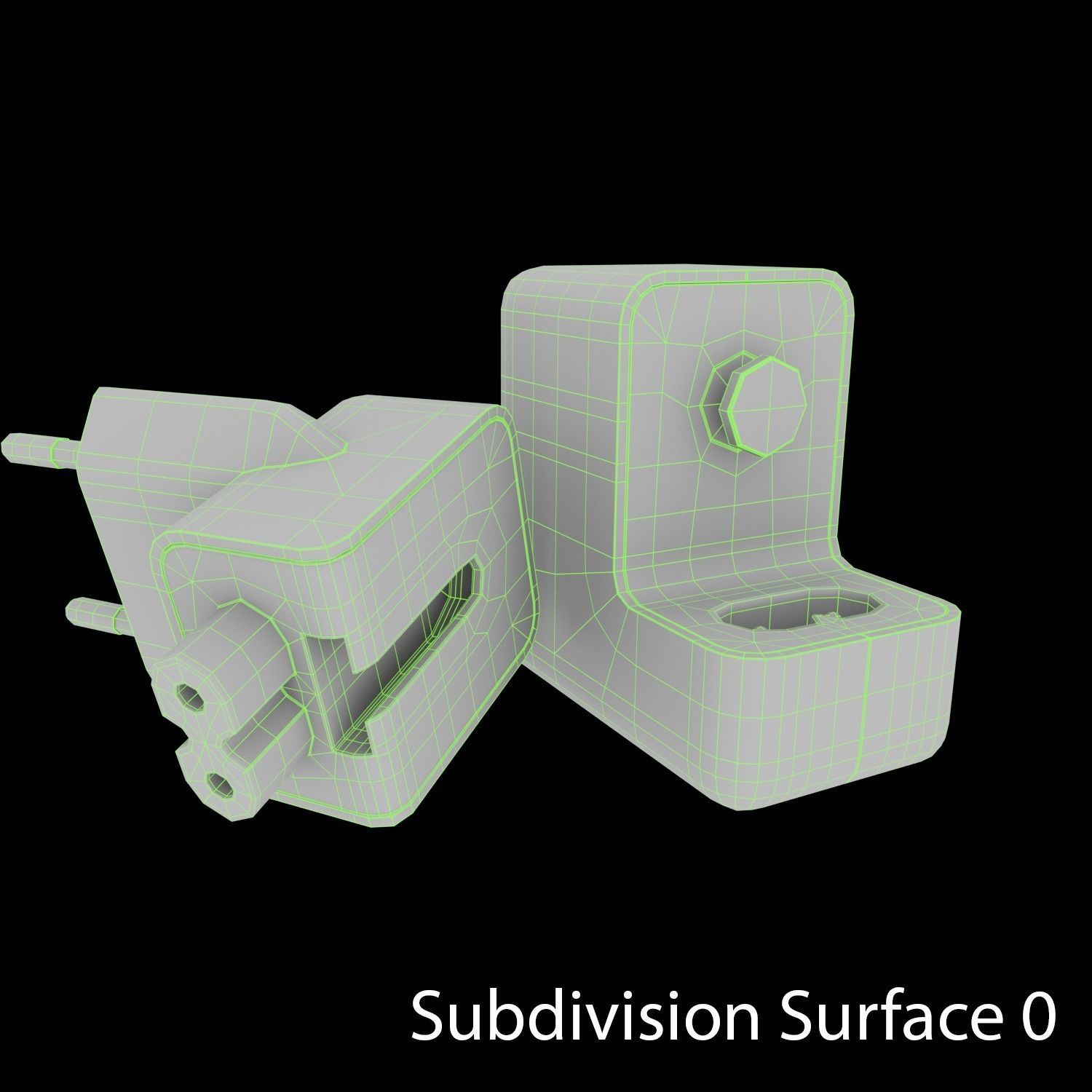 Apple USB 12W Adapter - Ready For Render 3D model_2