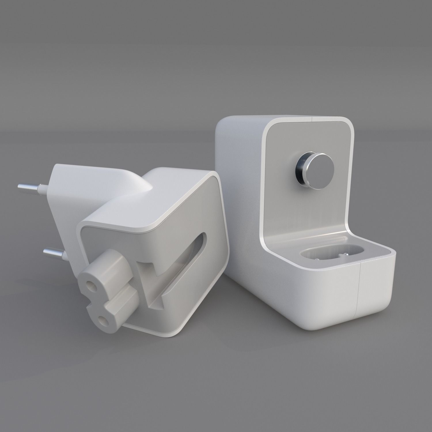 Apple USB 12W Adapter - Ready For Render 3D model_1