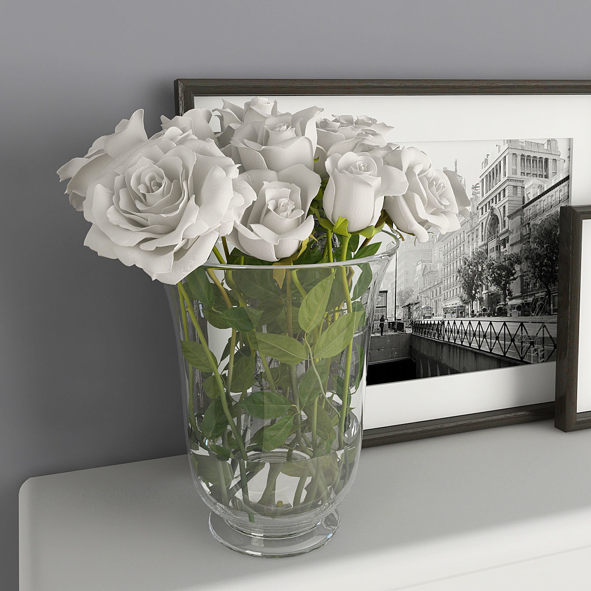 Fireplace and Decor 17 3D model_2