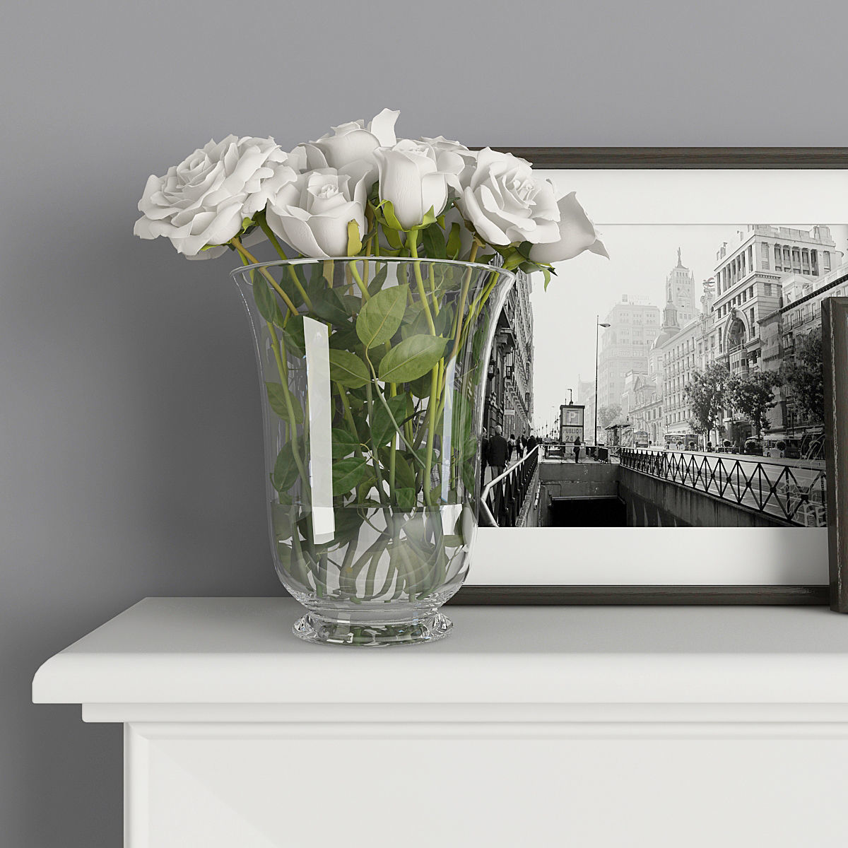 Fireplace and Decor 17 3D model_3