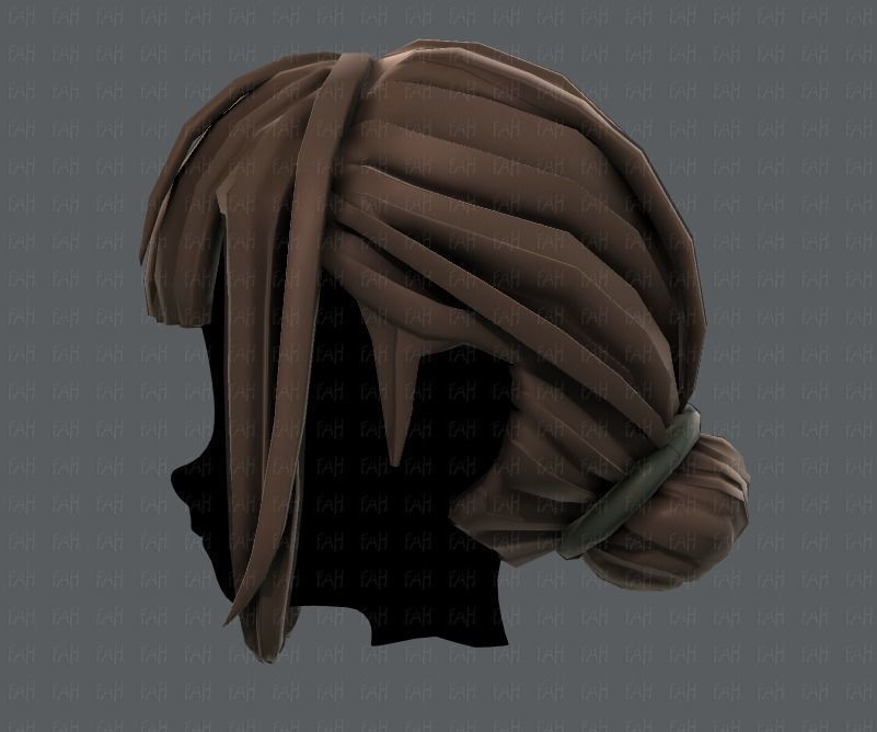 3D Hair style for girl V20 Low-poly 3D model_23