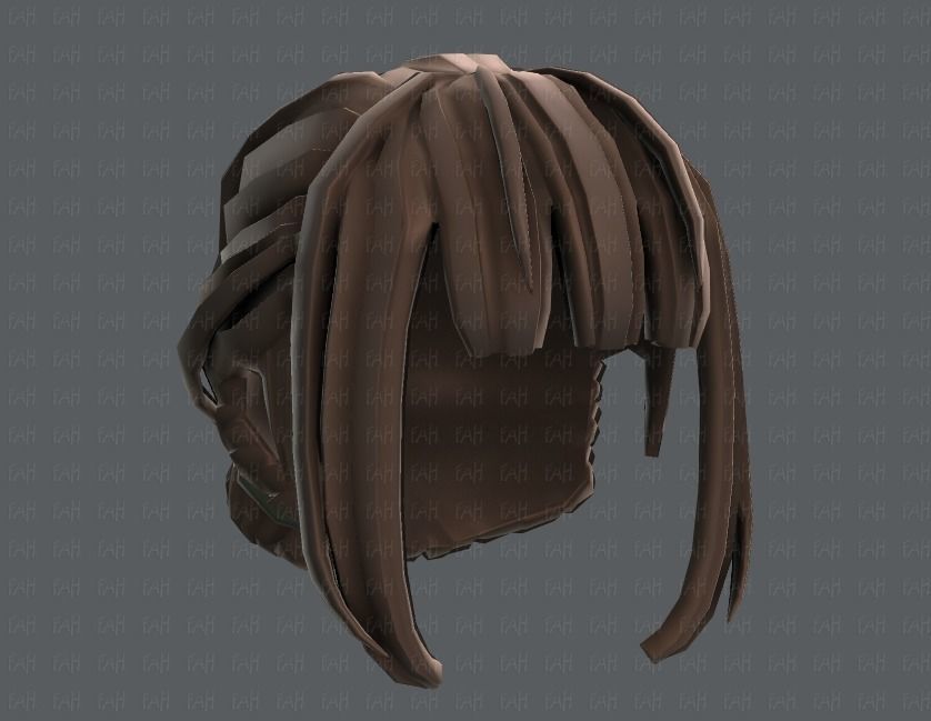 3D Hair style for girl V20 Low-poly 3D model_43