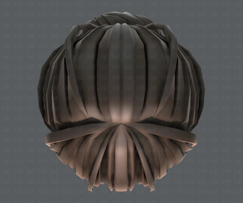 3D Hair style for girl V20 Low-poly 3D model_35