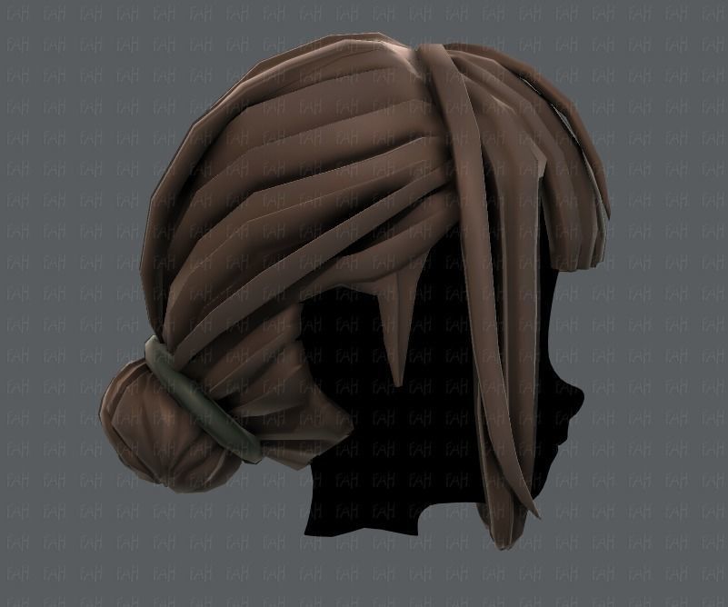 3D Hair style for girl V20 Low-poly 3D model_19