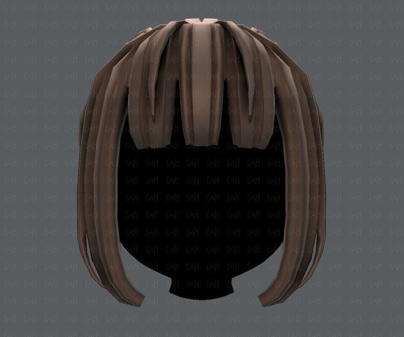 3D Hair style for girl V20 Low-poly 3D model_17
