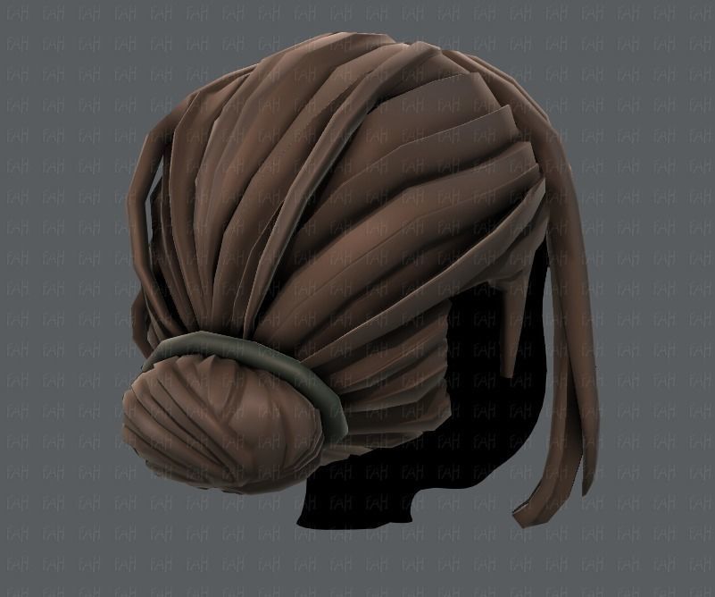 3D Hair style for girl V20 Low-poly 3D model_20