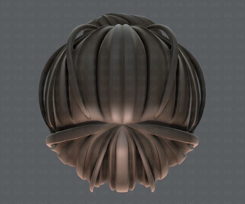 3D Hair style for girl V20 Low-poly 3D model_33