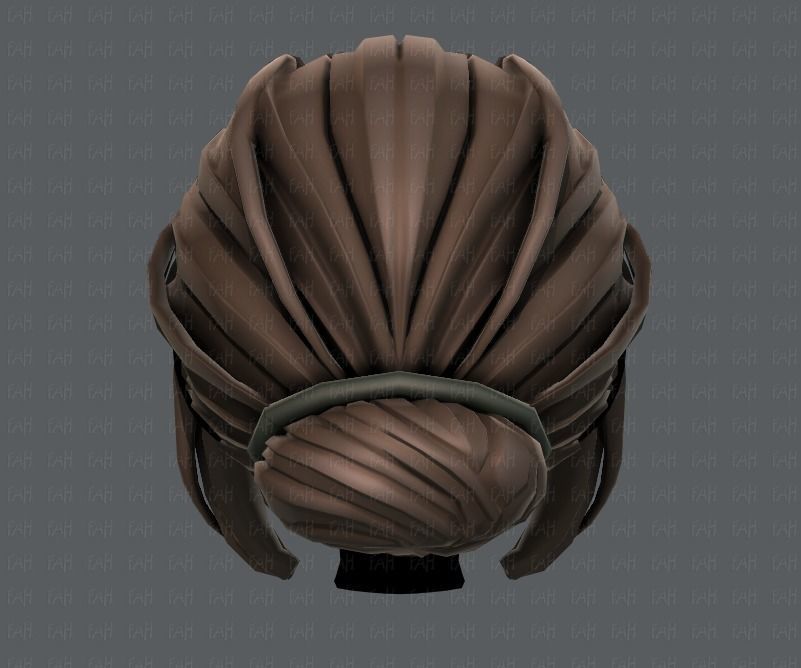 3D Hair style for girl V20 Low-poly 3D model_21