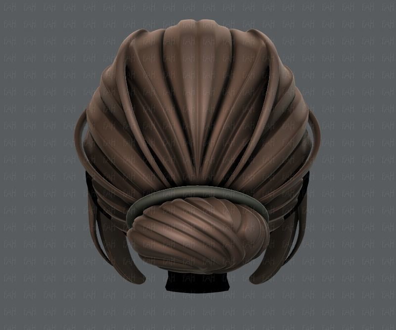 3D Hair style for girl V20 Low-poly 3D model_5