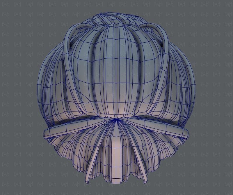 3D Hair style for girl V20 Low-poly 3D model_34