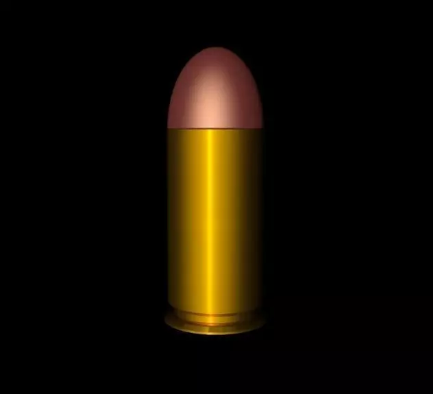 9mm bullet Free low-poly 3D model