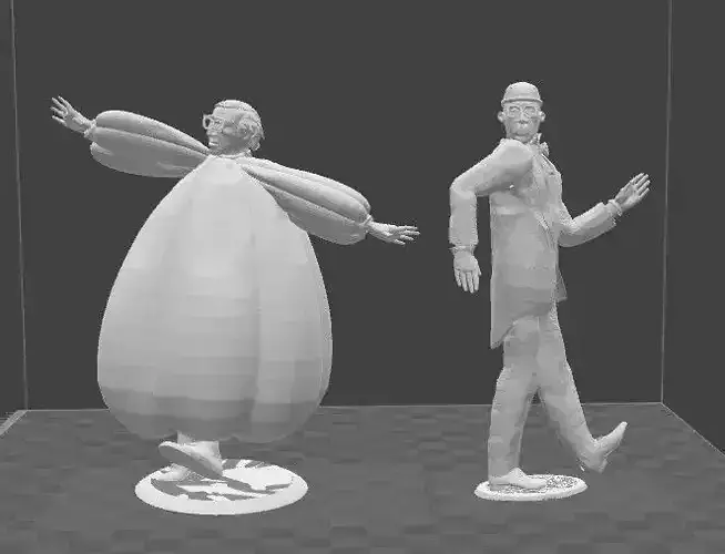 2 Woody Allen toy soldiers from the movie SLEEPER 3D print model