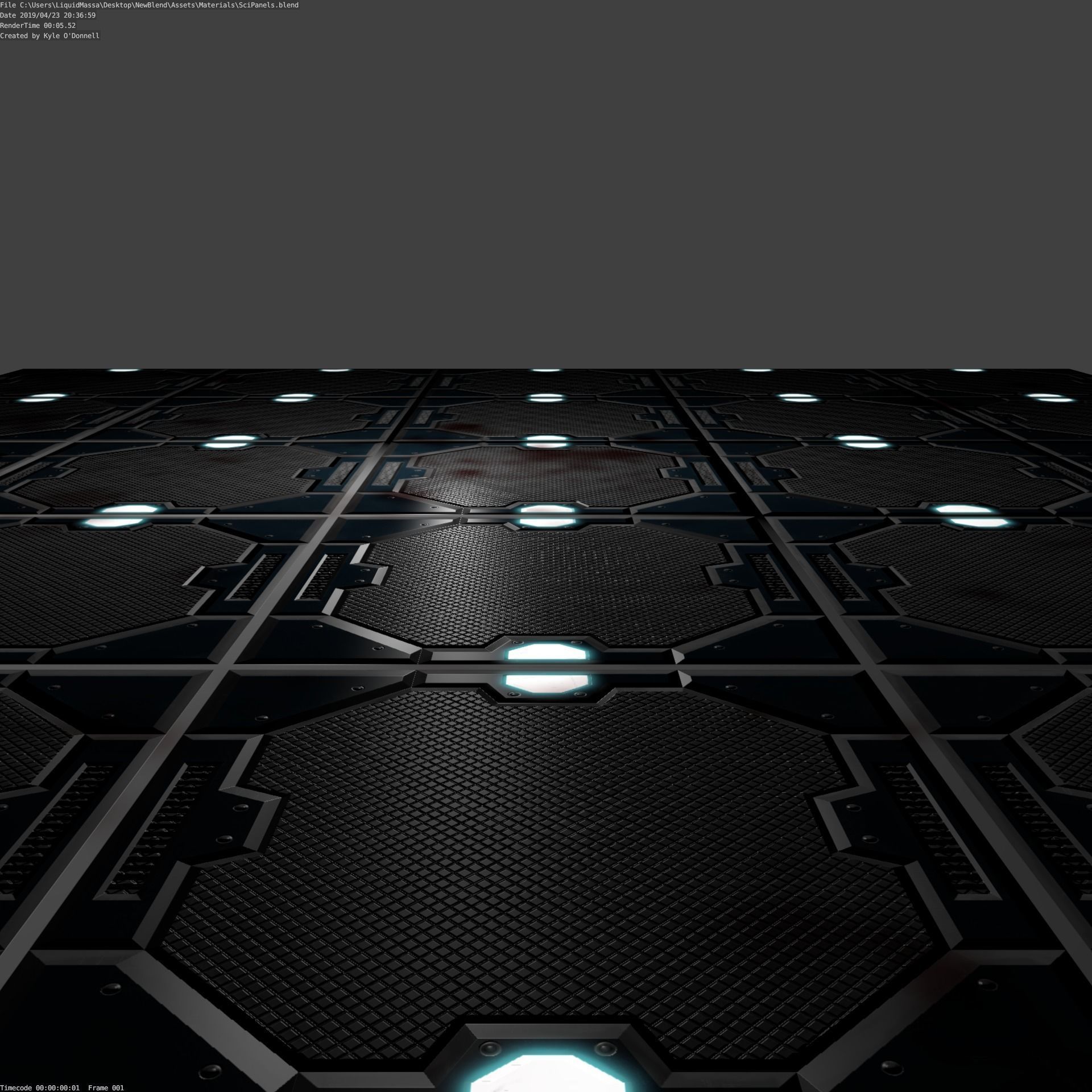 Sci-Fi Panel Texture Low-poly 3D model_4