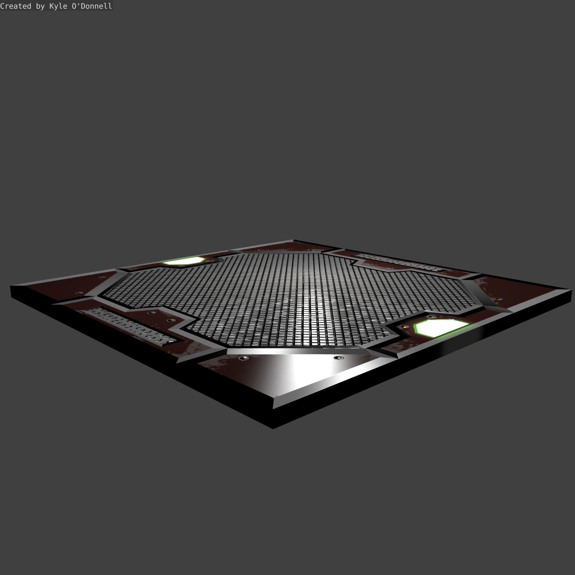 Sci-Fi Panel Texture Low-poly 3D model_1