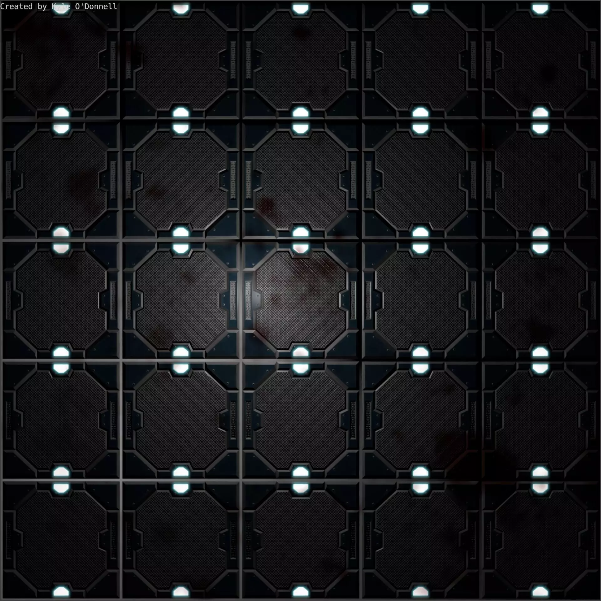 Sci-Fi Panel Texture Low-poly 3D model_0