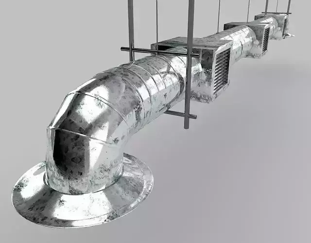 Air-Duct metal pipe with fan