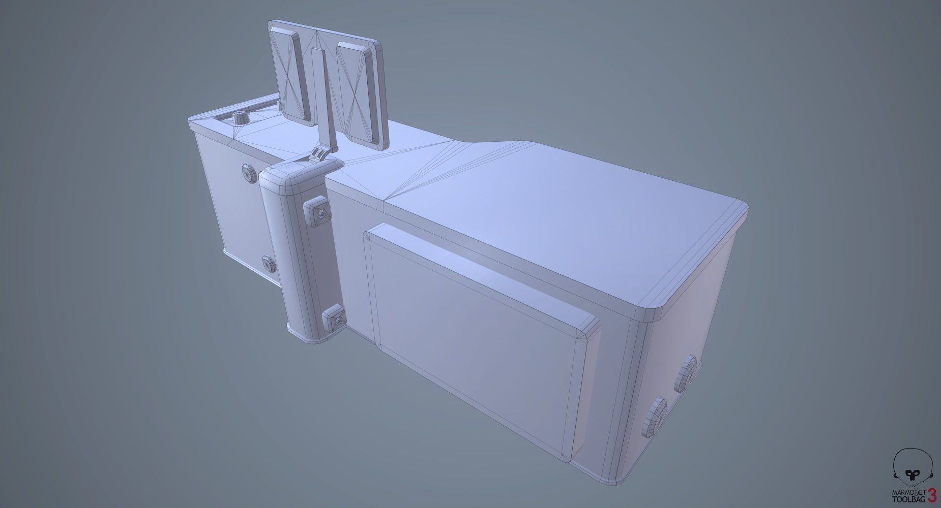 Sci Fi Lab Table Low Poly Low-poly 3D model_6