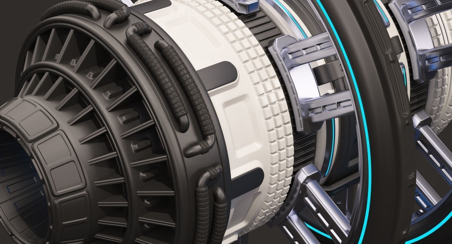 Sci Fi Satellite 02 3D model_7