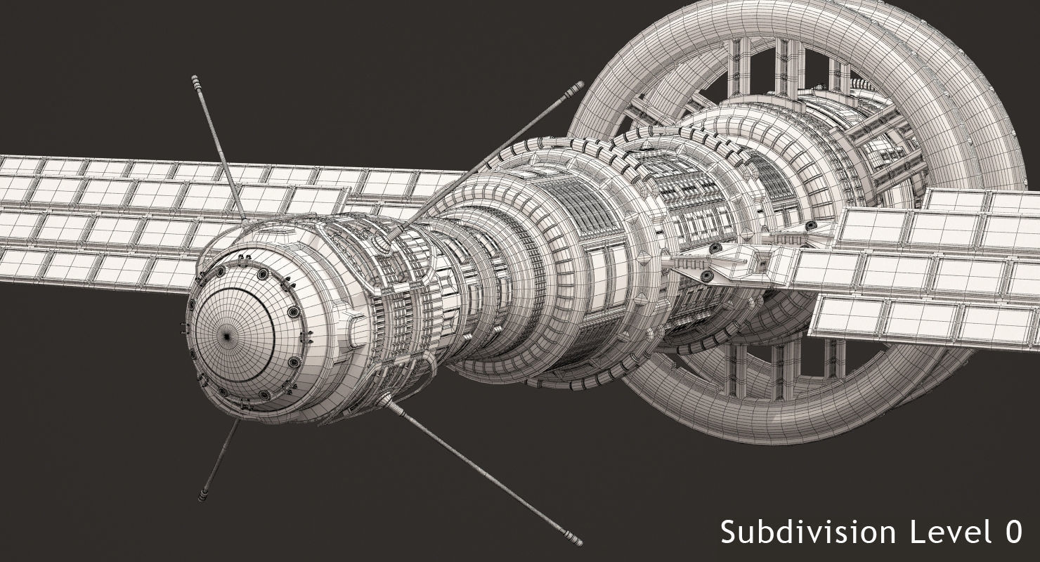 Sci Fi Satellite 02 3D model_12