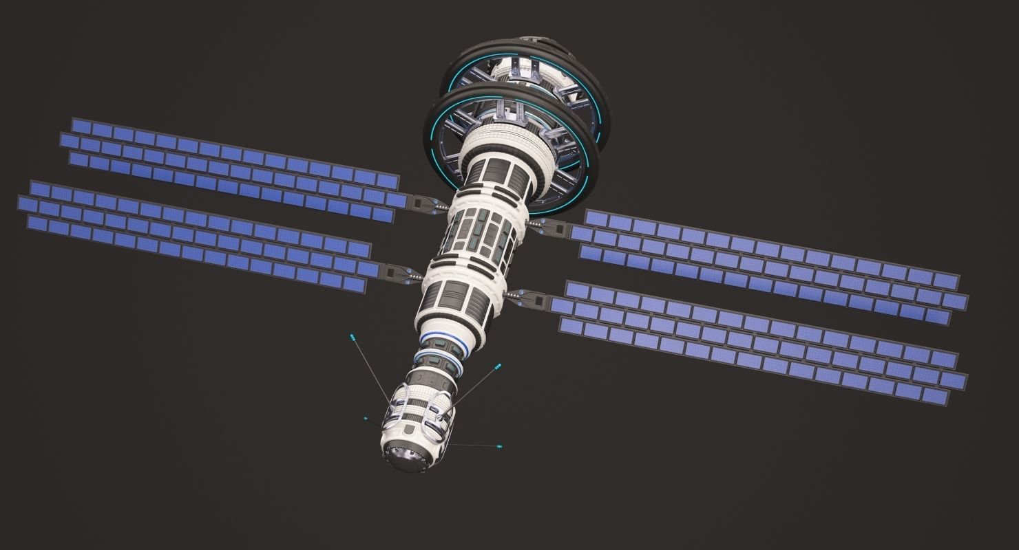 Sci Fi Satellite 02 3D model_2