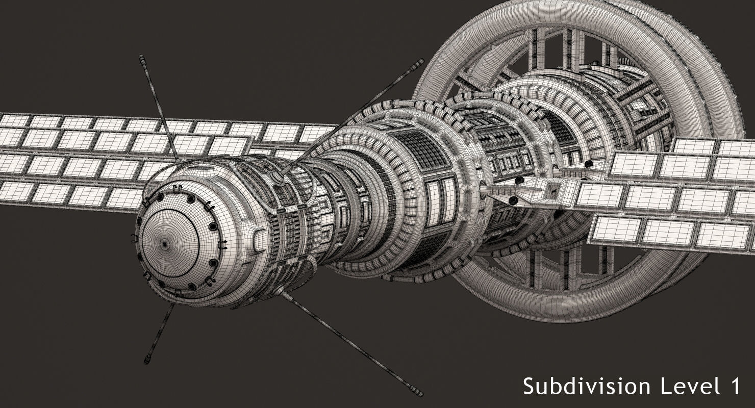 Sci Fi Satellite 02 3D model_13