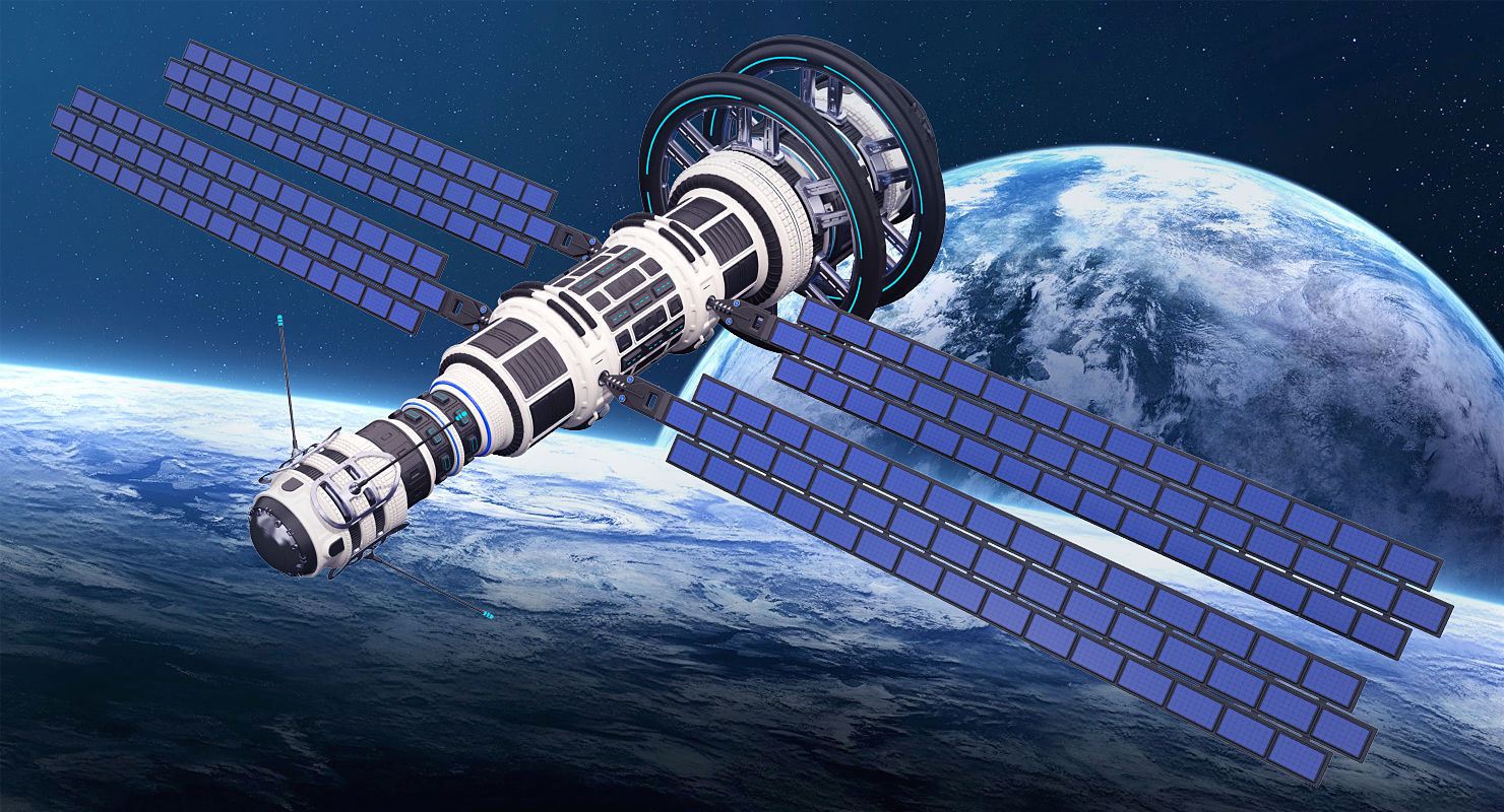 Sci Fi Satellite 02 3D model_1