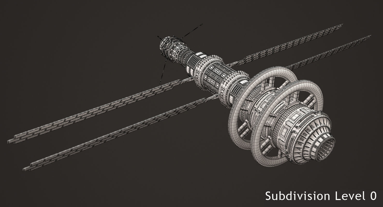 Sci Fi Satellite 02 3D model_16