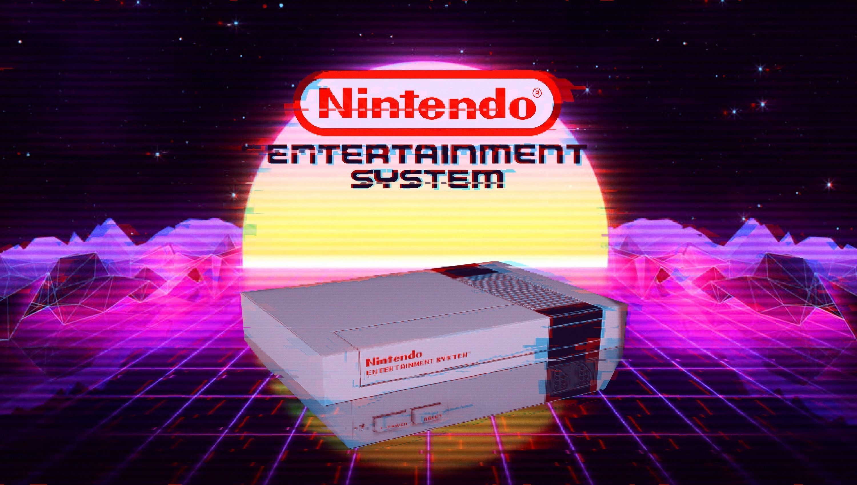 Nes Nintendo Entertainment System Low-poly 3D model_1