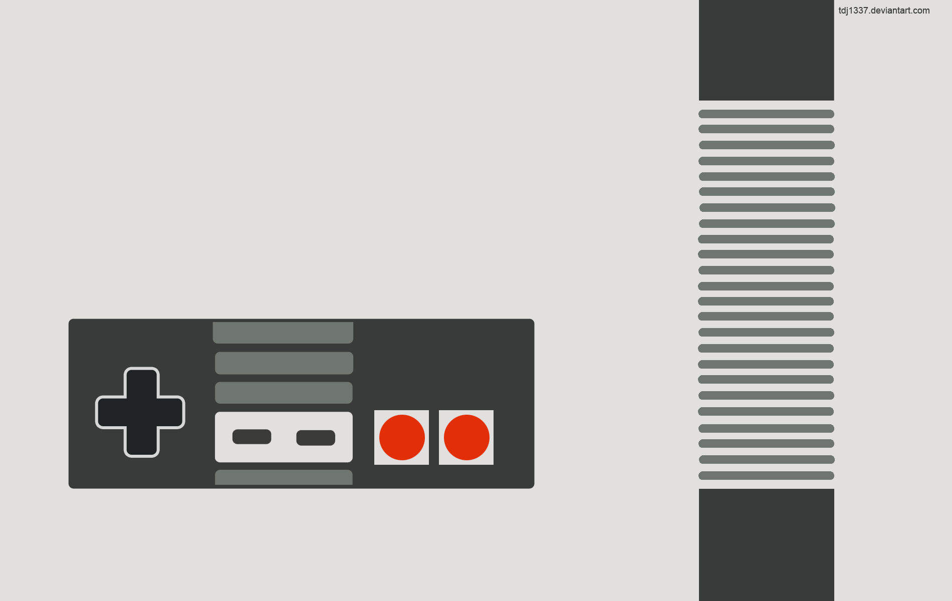 Nes Nintendo Entertainment System Low-poly 3D model_4